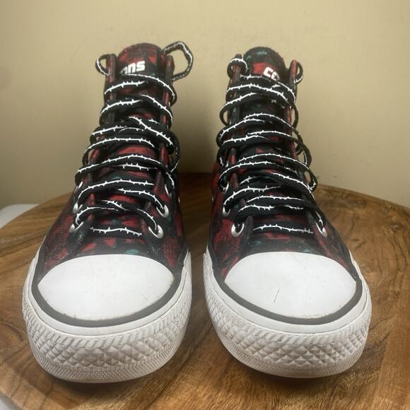 Converse Chuck Taylor Much Love Mens Black Red Size 9.5 High Top Y2K Rose Shoes - Picture 5 of 10